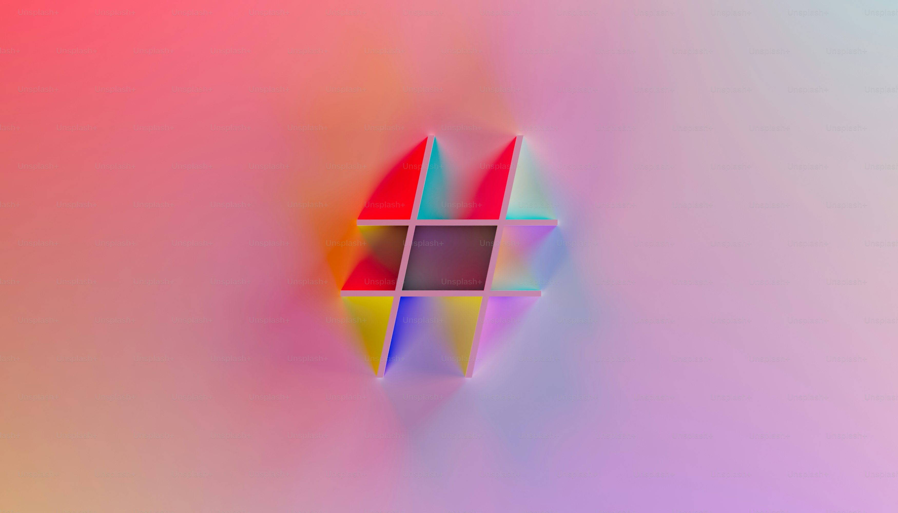 a colorful cube with a black background