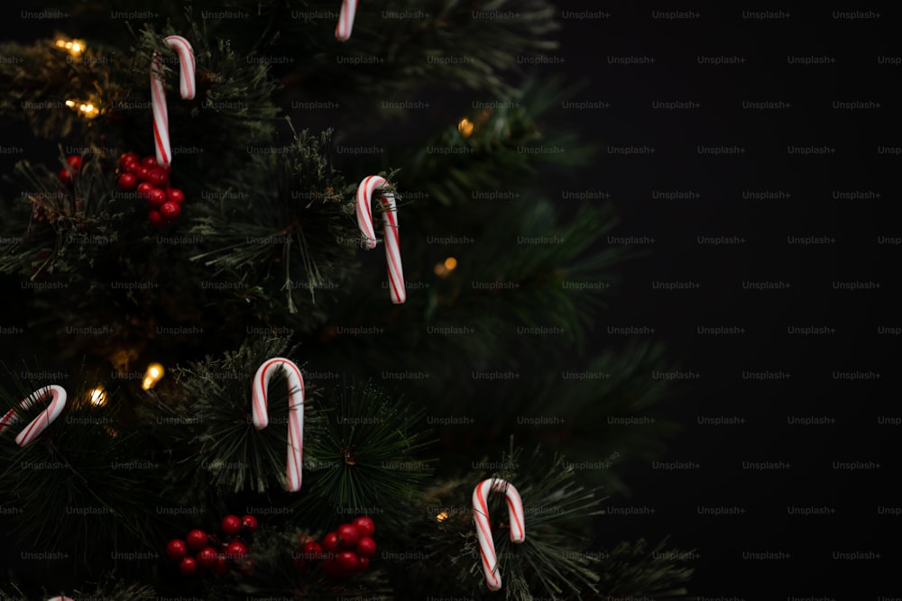 Un albero di Natale con decorazioni