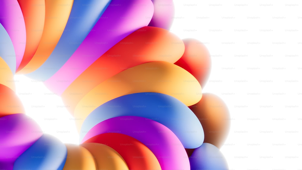 um grupo de balões coloridos