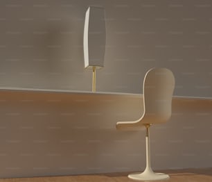 a lamp on a table