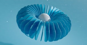 a blue jellyfish in water
