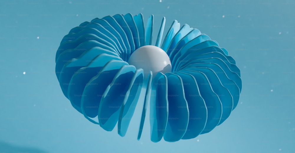 Una medusa blu in acqua