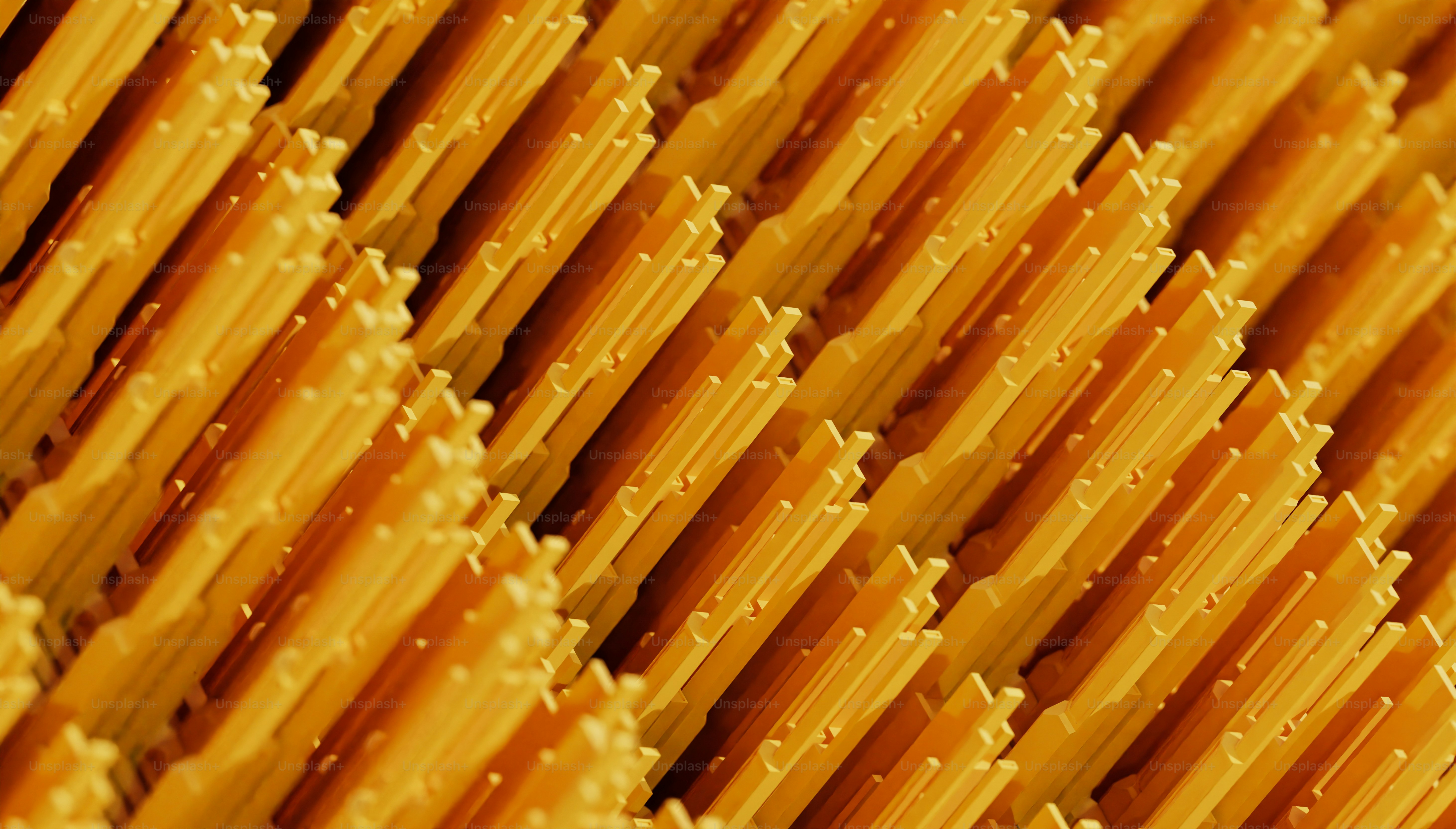 a close up of a bunch of yellow and white stripes