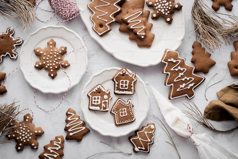 a group of gingerbread cookies