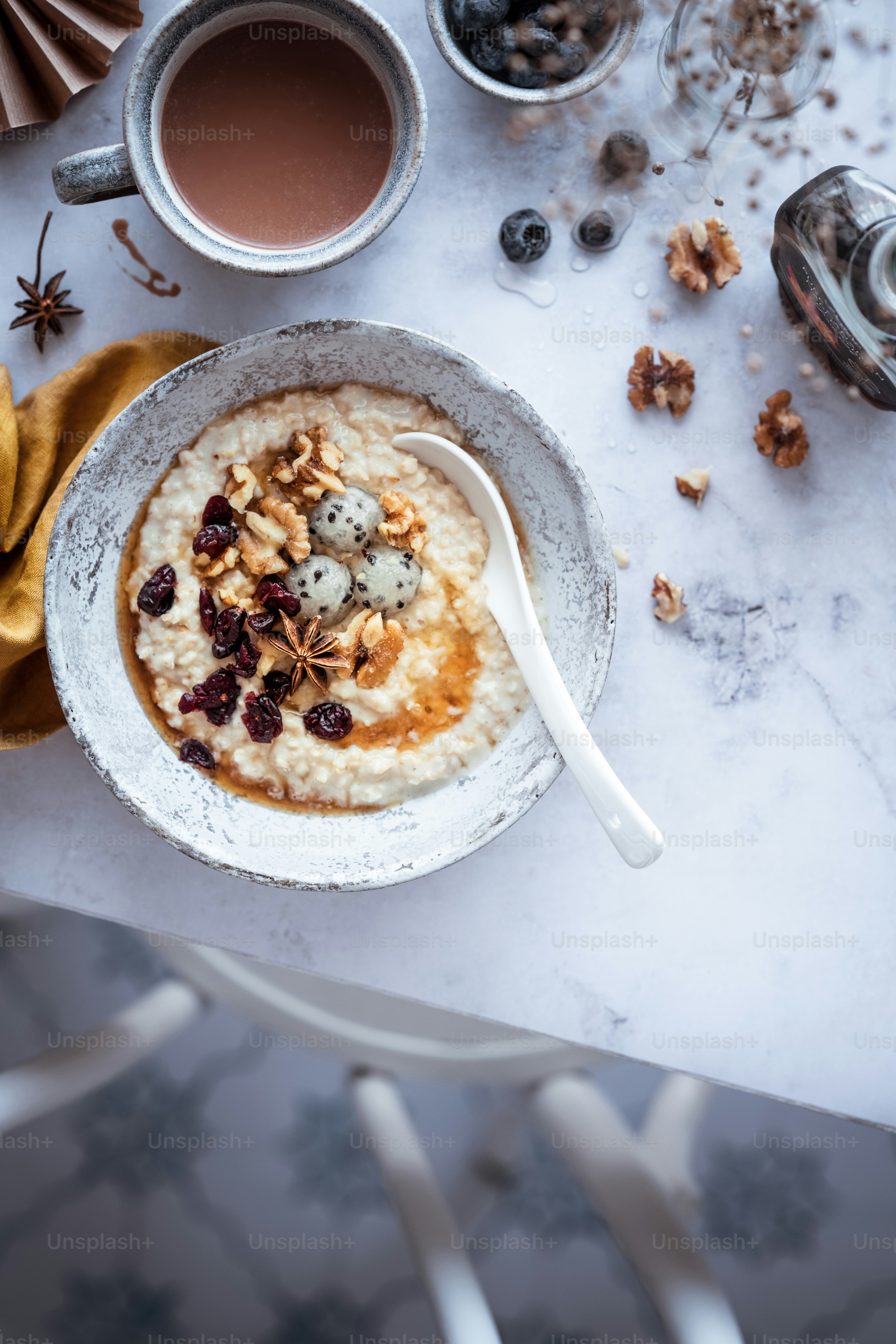 a cup of coffee with a spoon