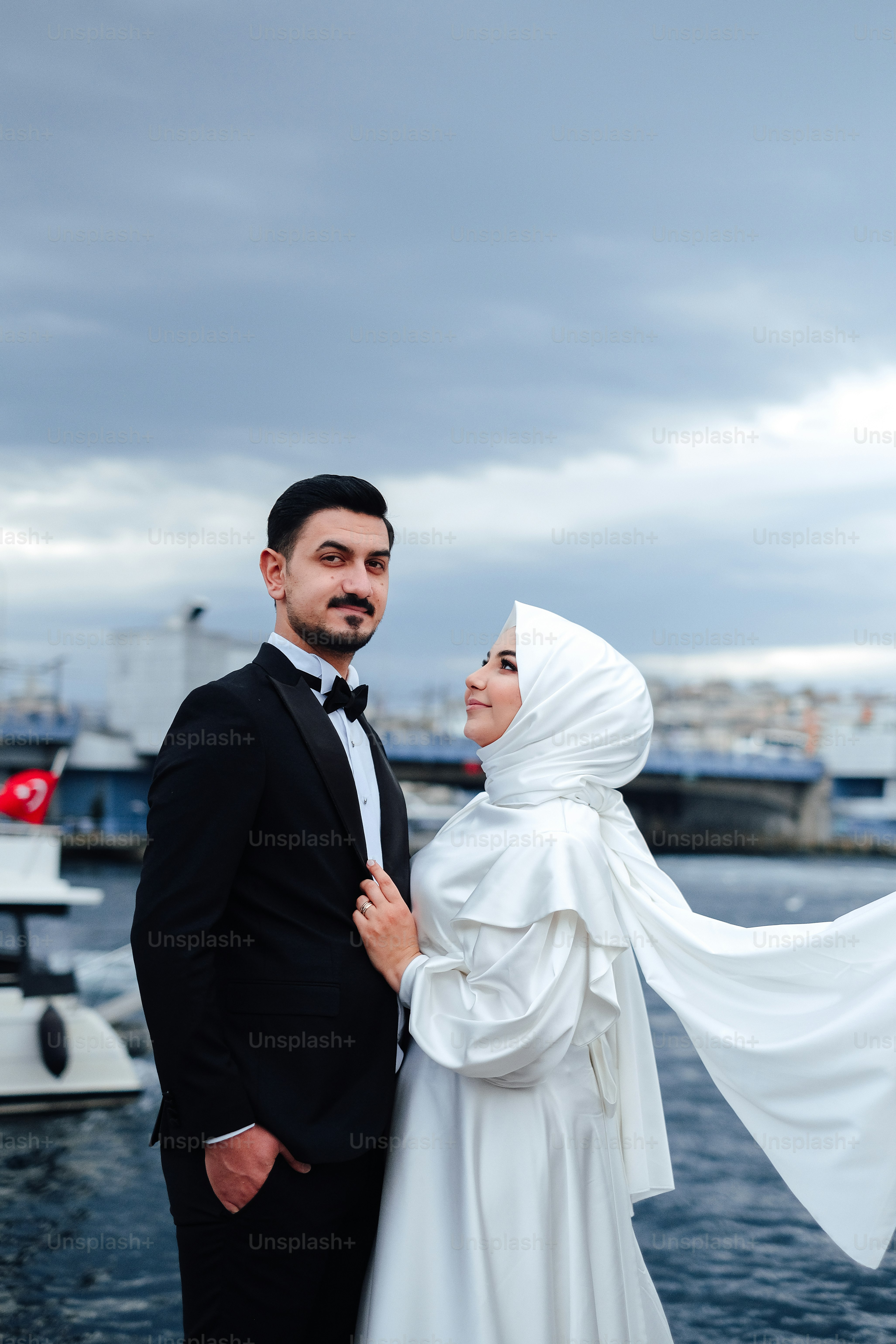 a man and woman posing for a picture
