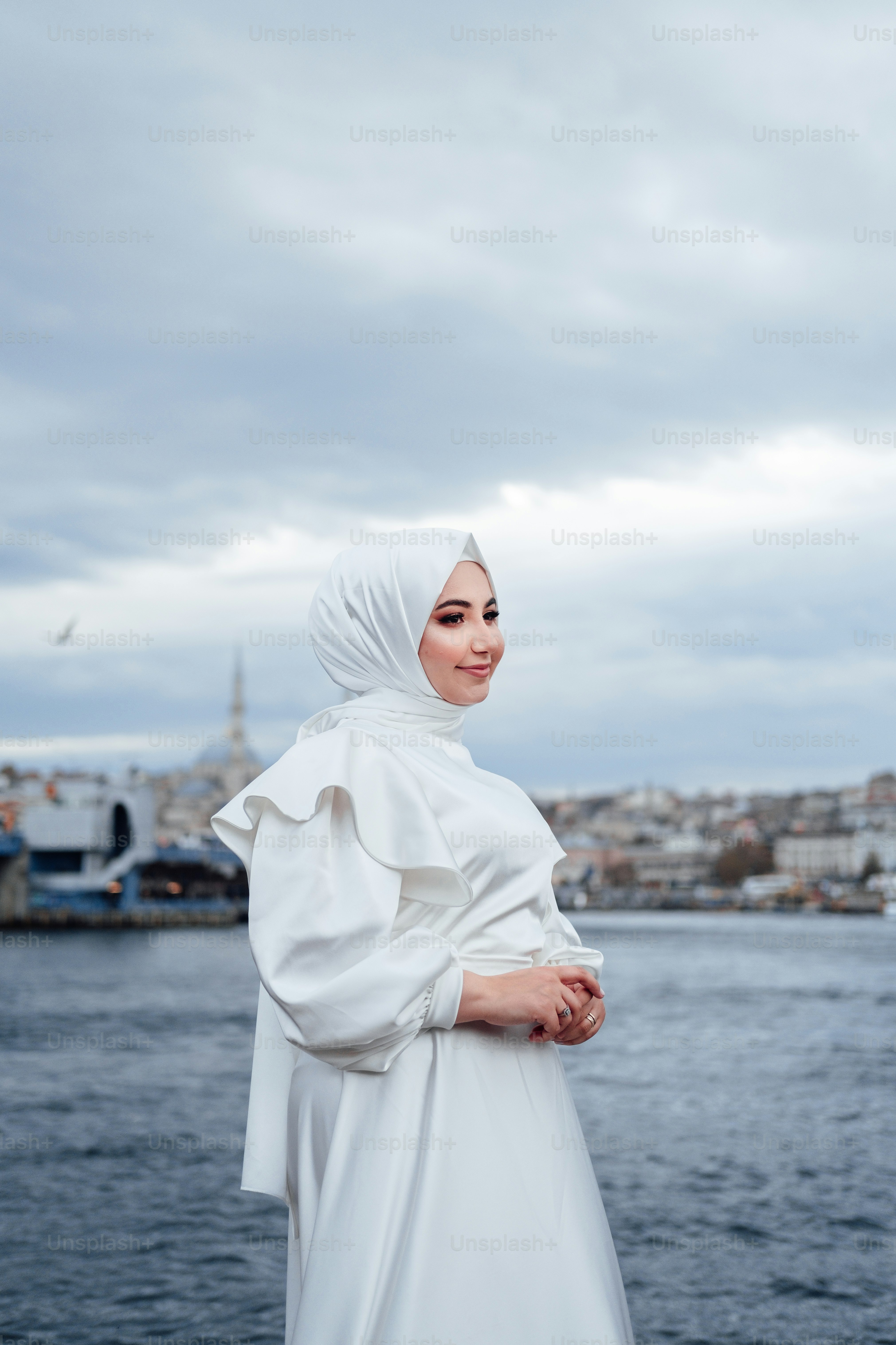 a person in a white dress