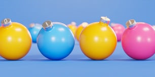 Un groupe de ballons colorés