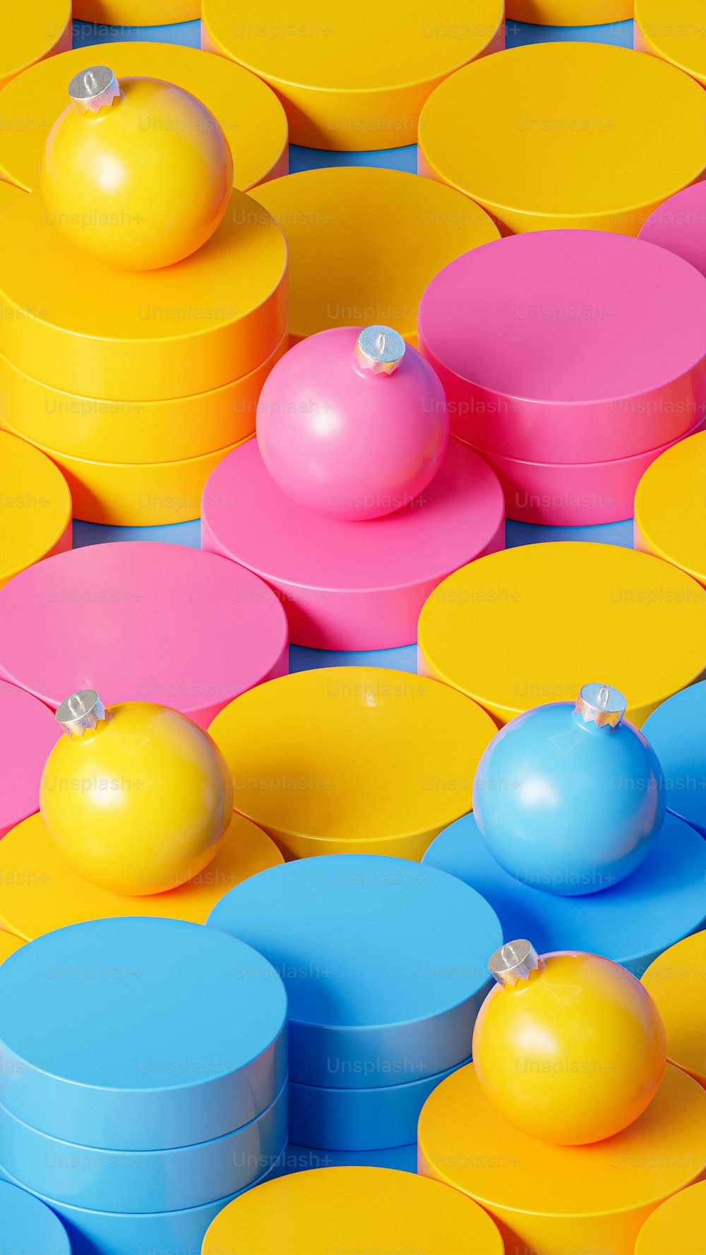 Un groupe de ballons colorés