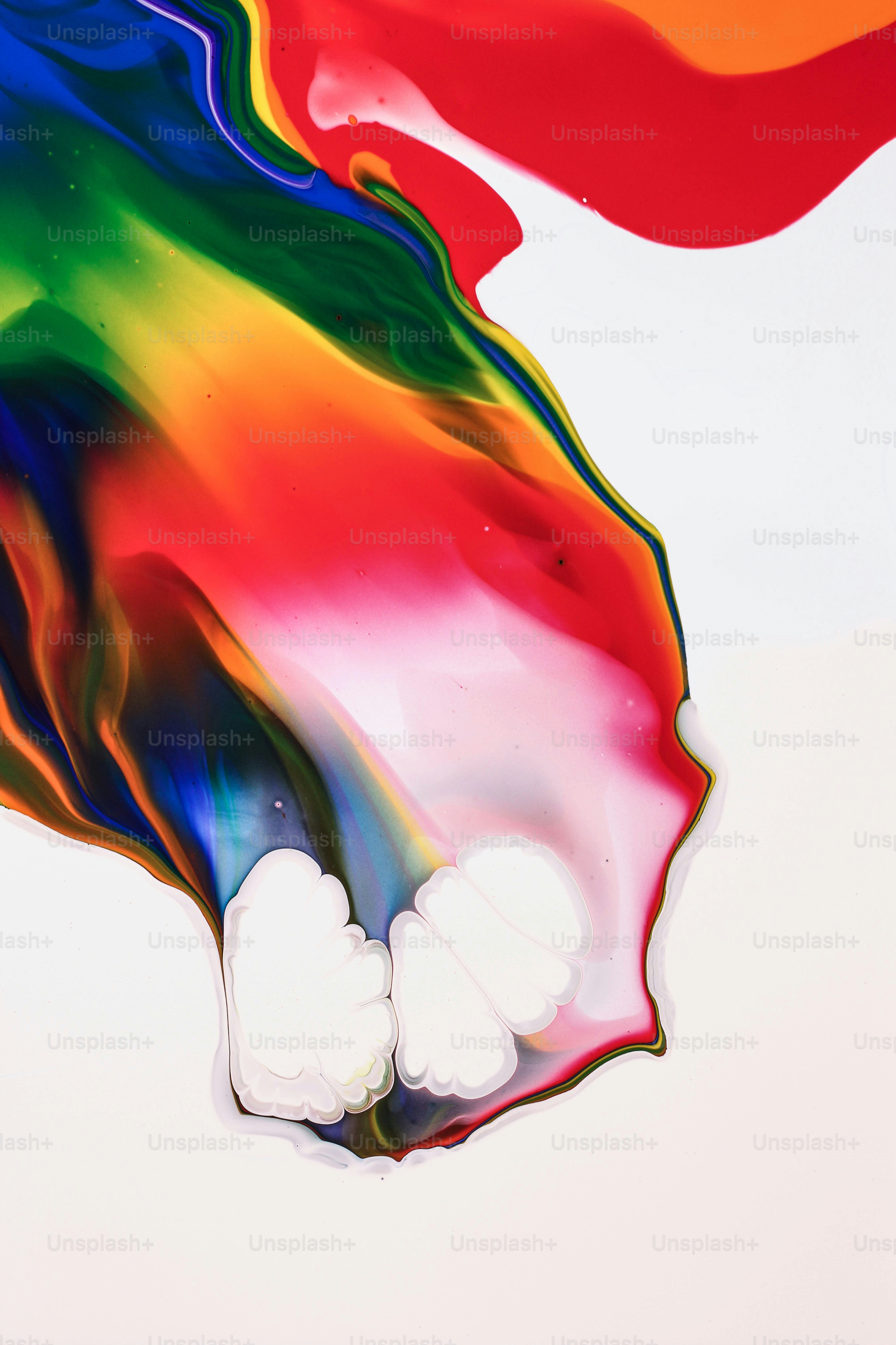 a close-up of a colorful jellyfish