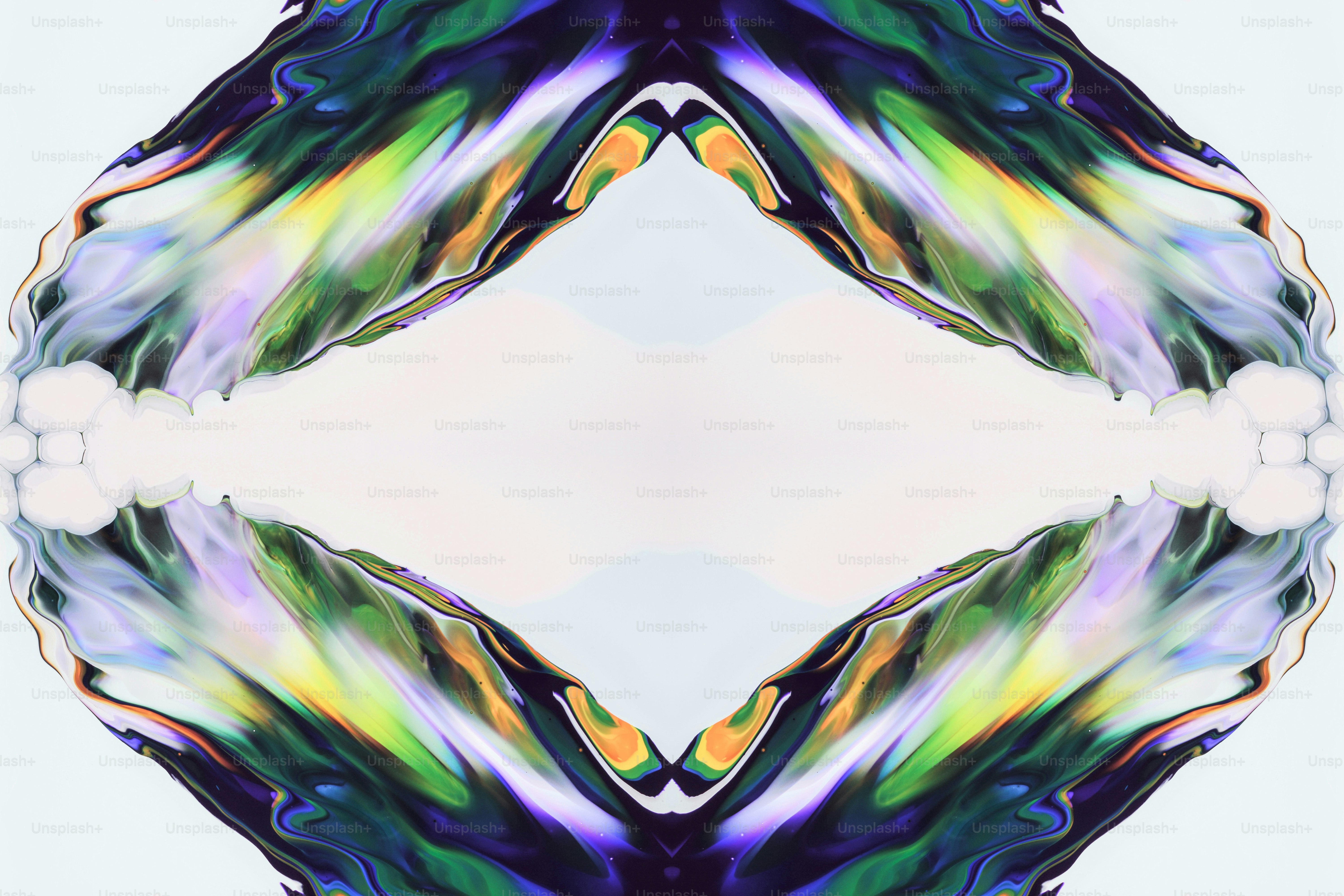 a close up of a blue and yellow swirl