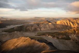 a canyon with a river running through it