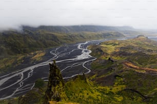 a river running through a valley