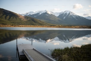 a dock on a lake