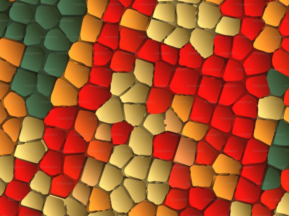 Un grupo de azulejos de colores