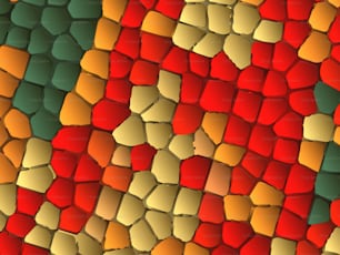um grupo de azulejos coloridos