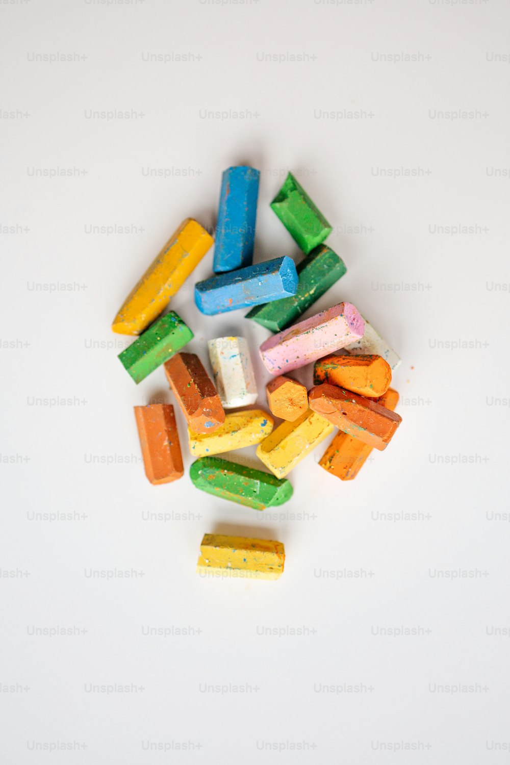 a pile of colored pills