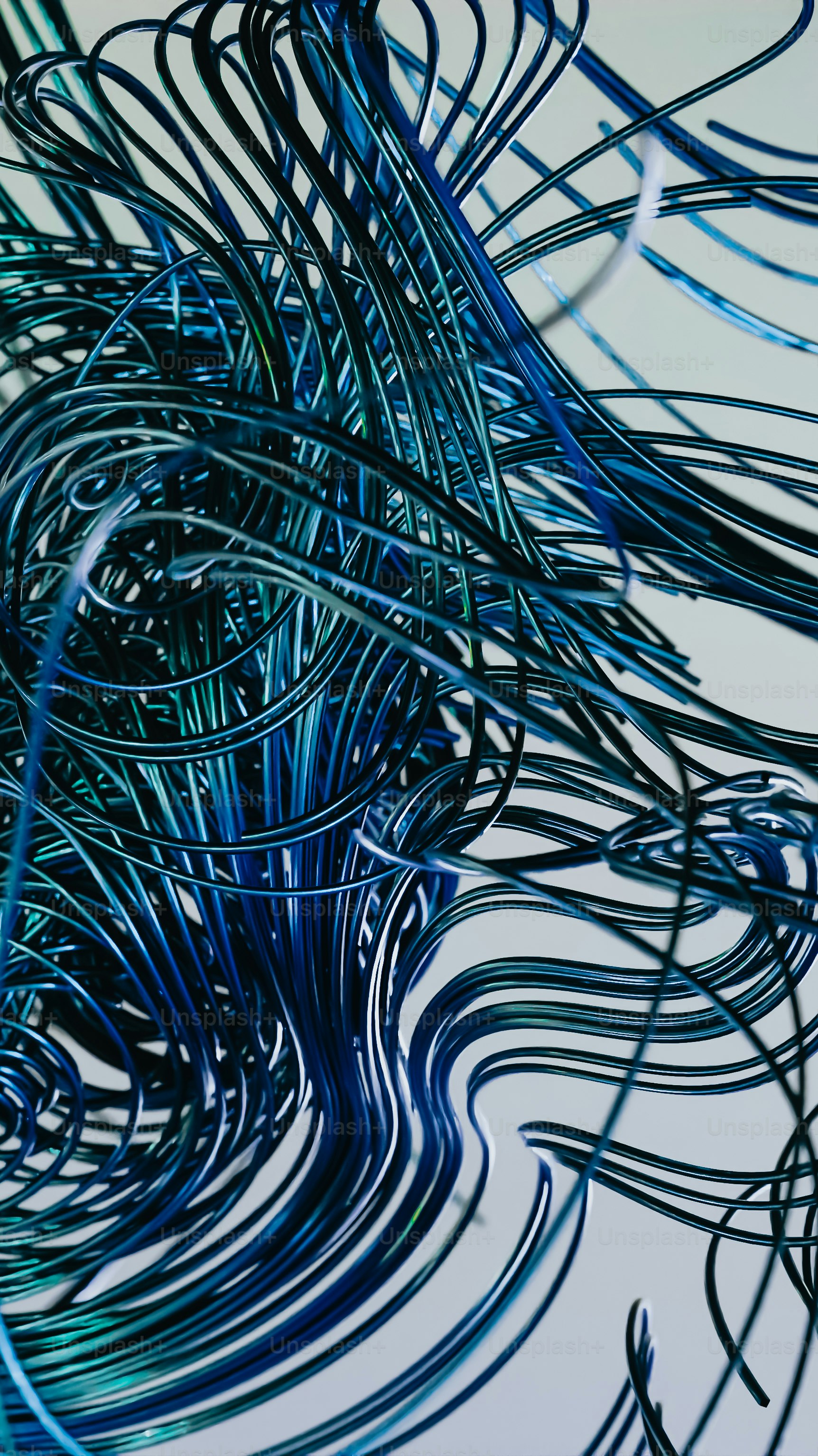 A close-up of a blue net photo – Texture Image on Unsplash