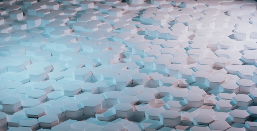 a large group of white blocks