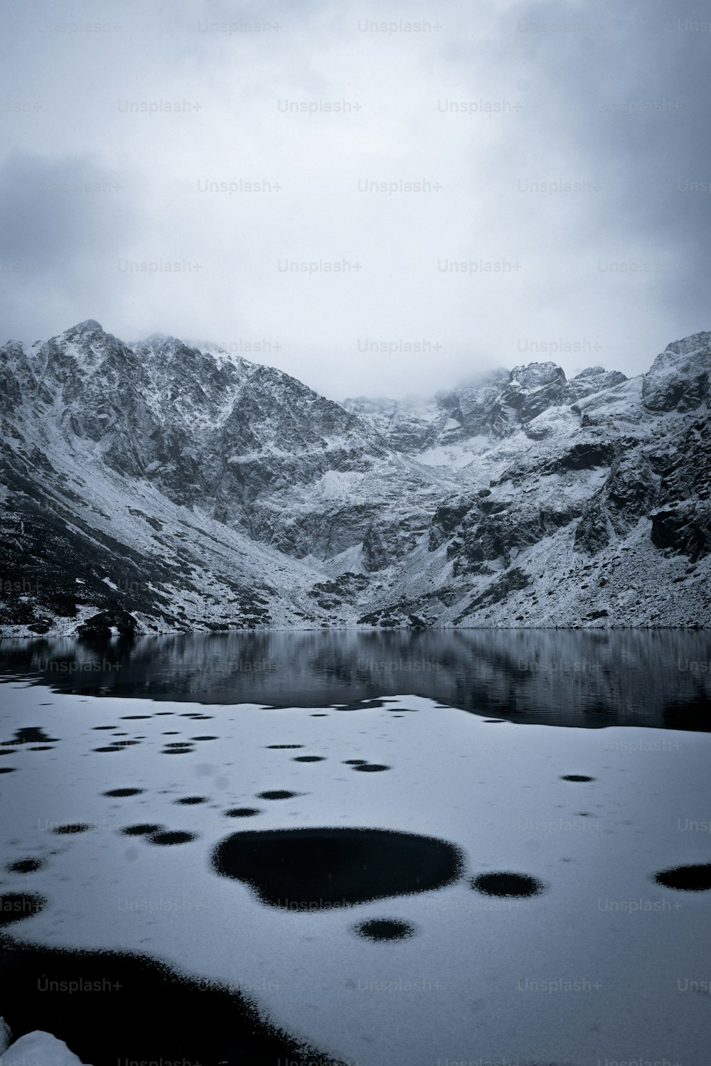 a snowy mountain landscape