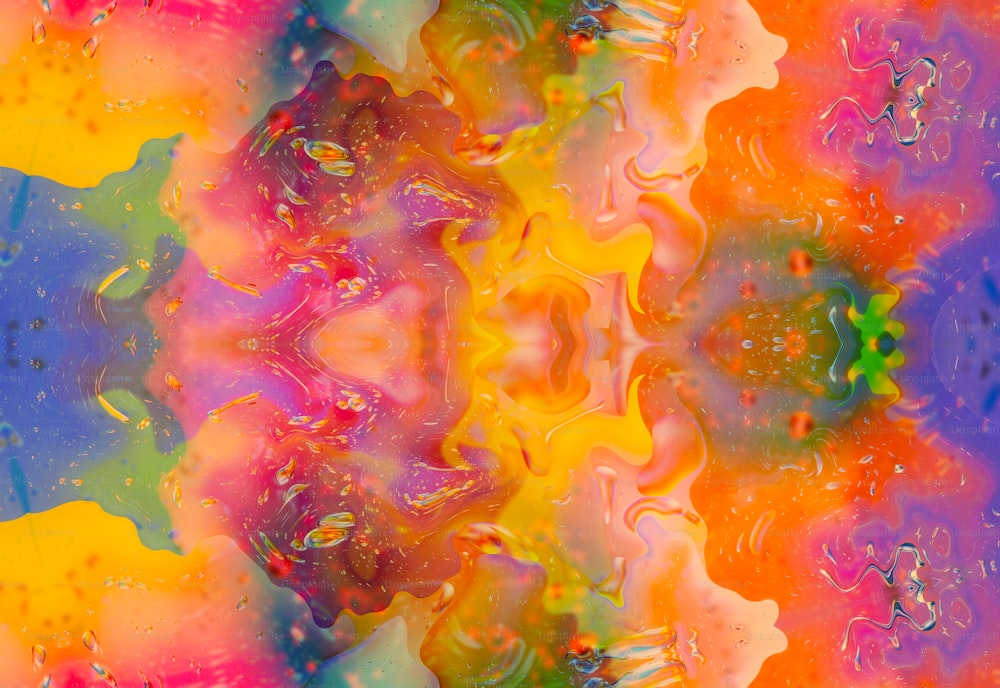 um close up de uma onda colorida