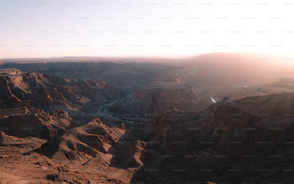 a canyon with a river running through it