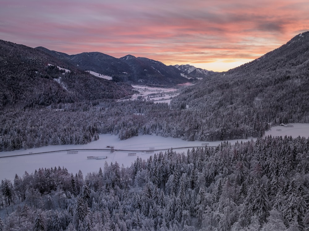 a river running through a snowy landscape