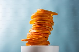 a stack of orange macaroons