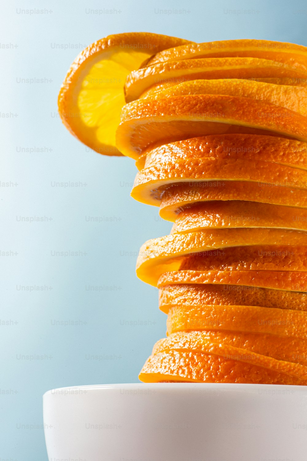 a stack of orange peels