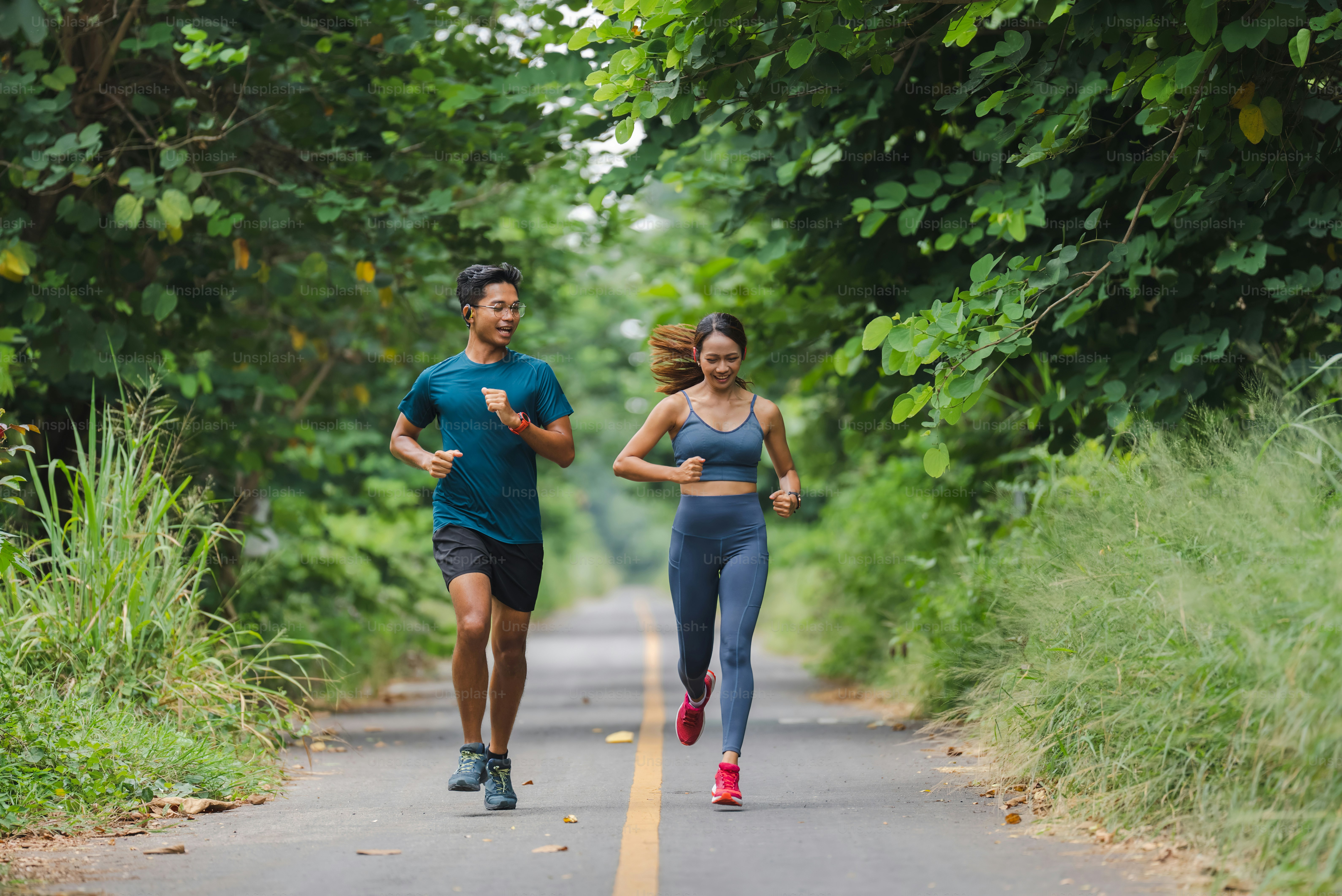 Women are exercising and jogging up the stairs. photo – Fitness Image ...