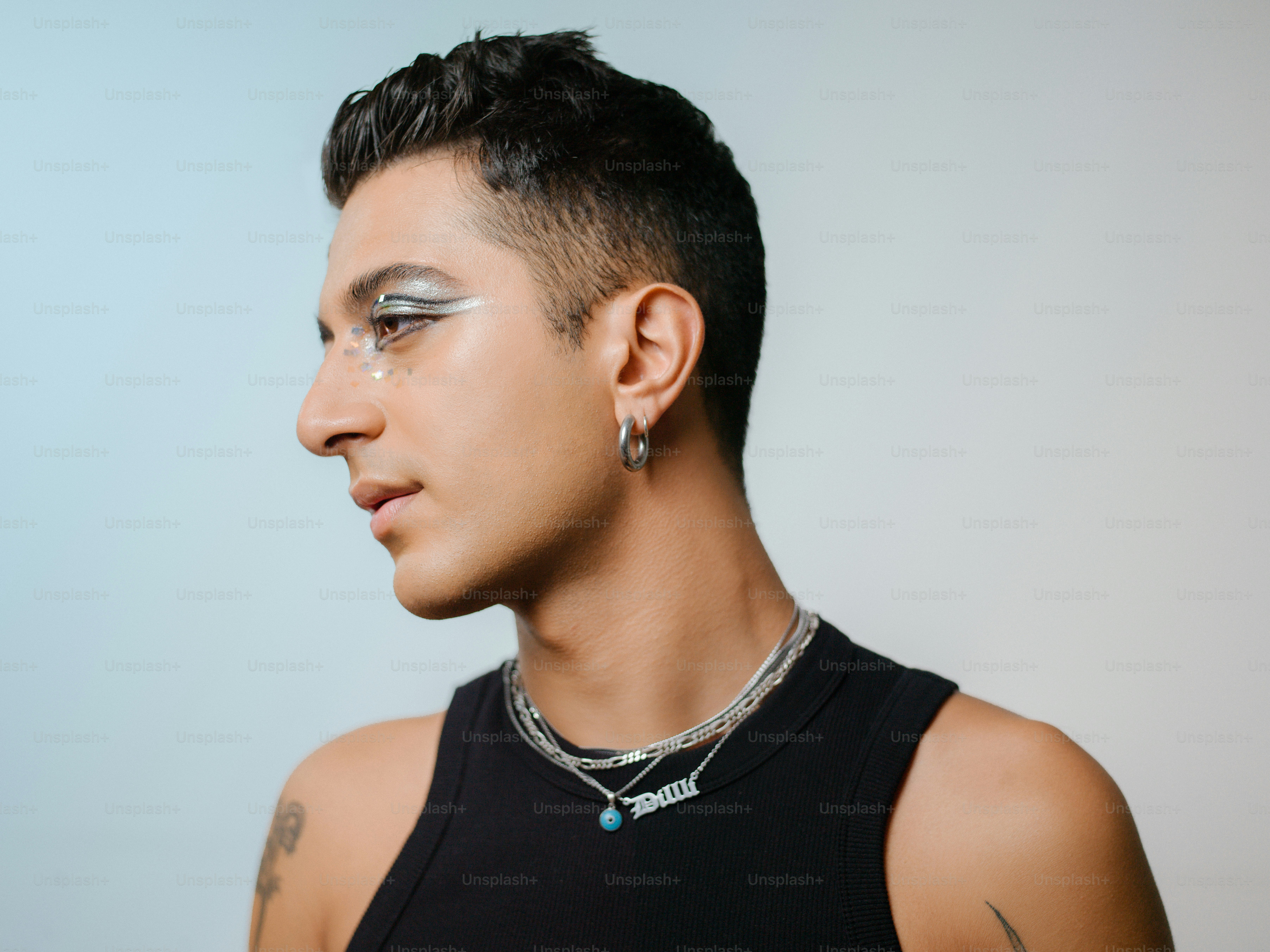 a person with a necklace