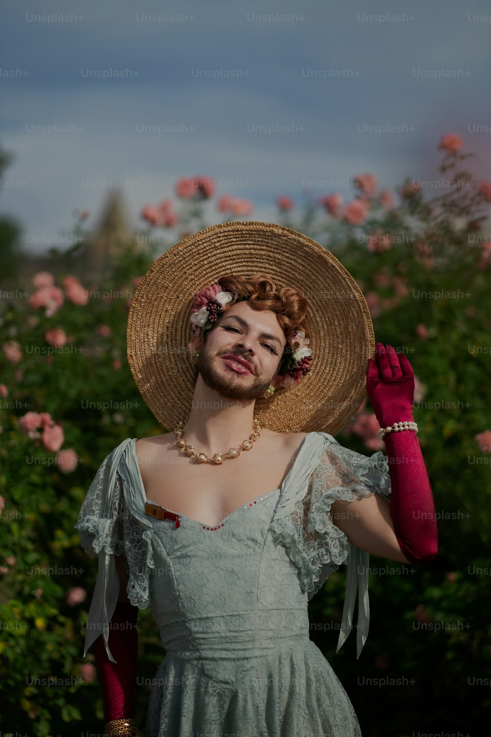 a woman wearing a hat