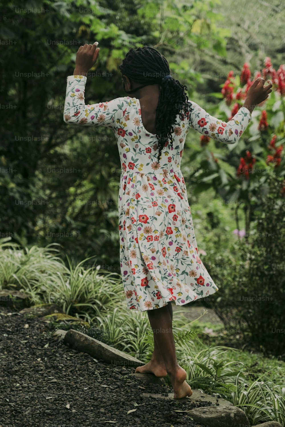 a person holding flowers