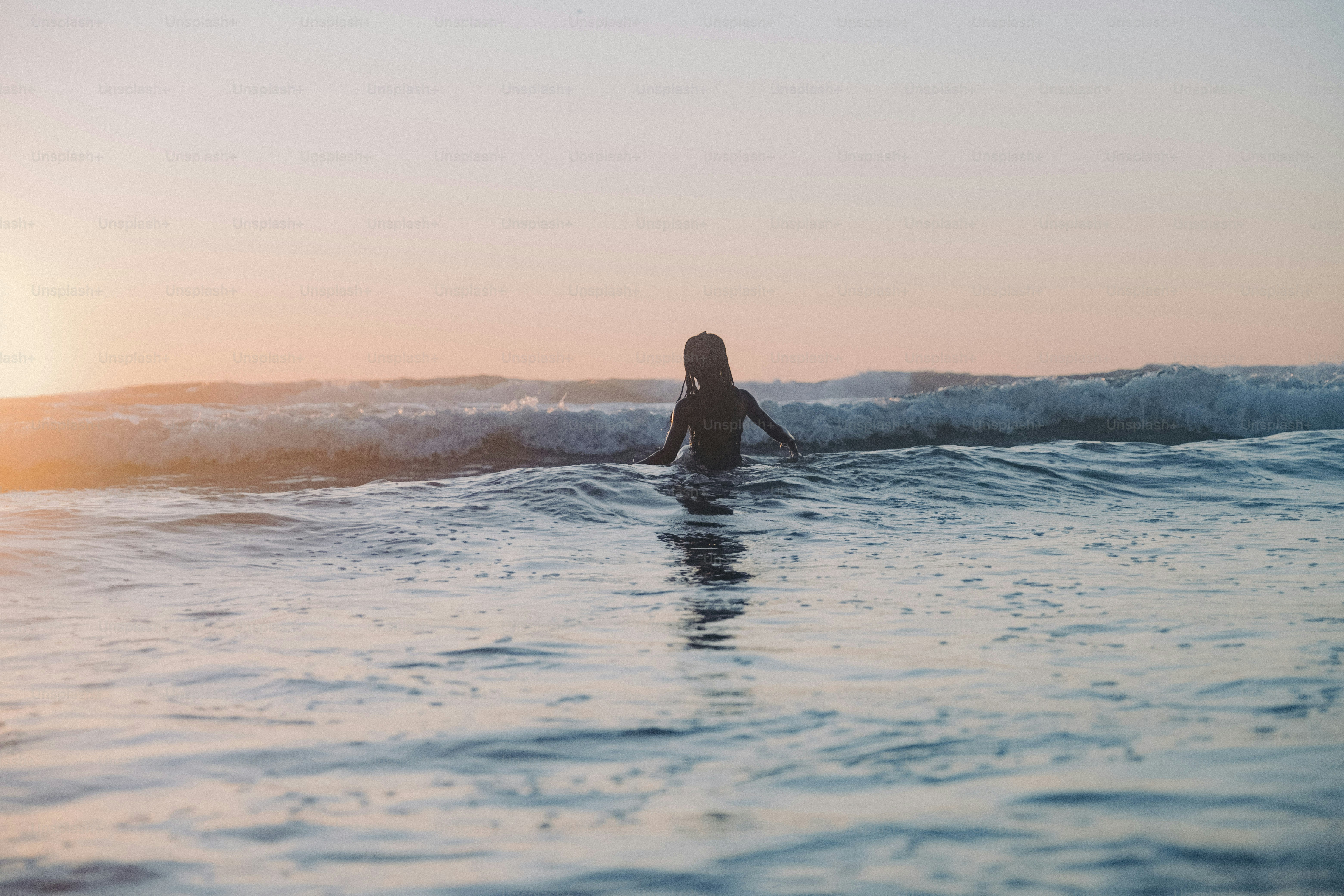 a person in the ocean