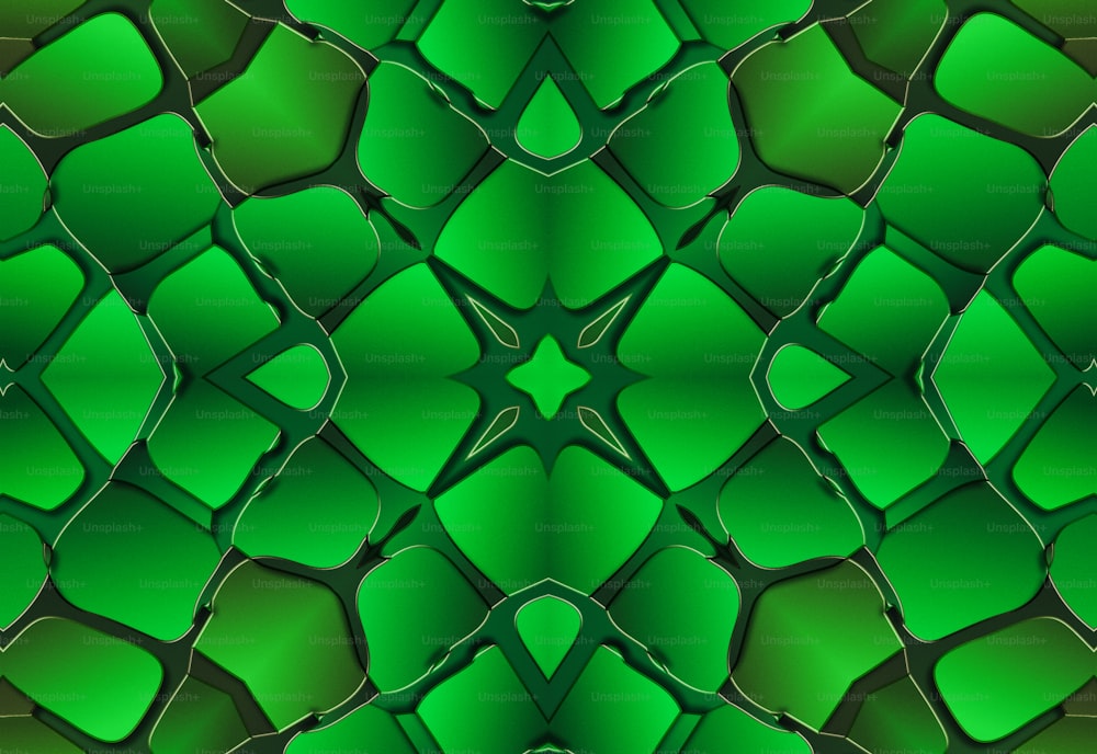 um close up de uma estrela verde
