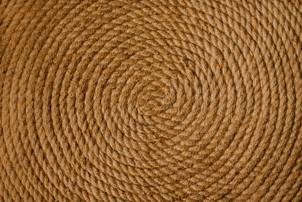 Un primer plano de una textura de cuerda marrón
