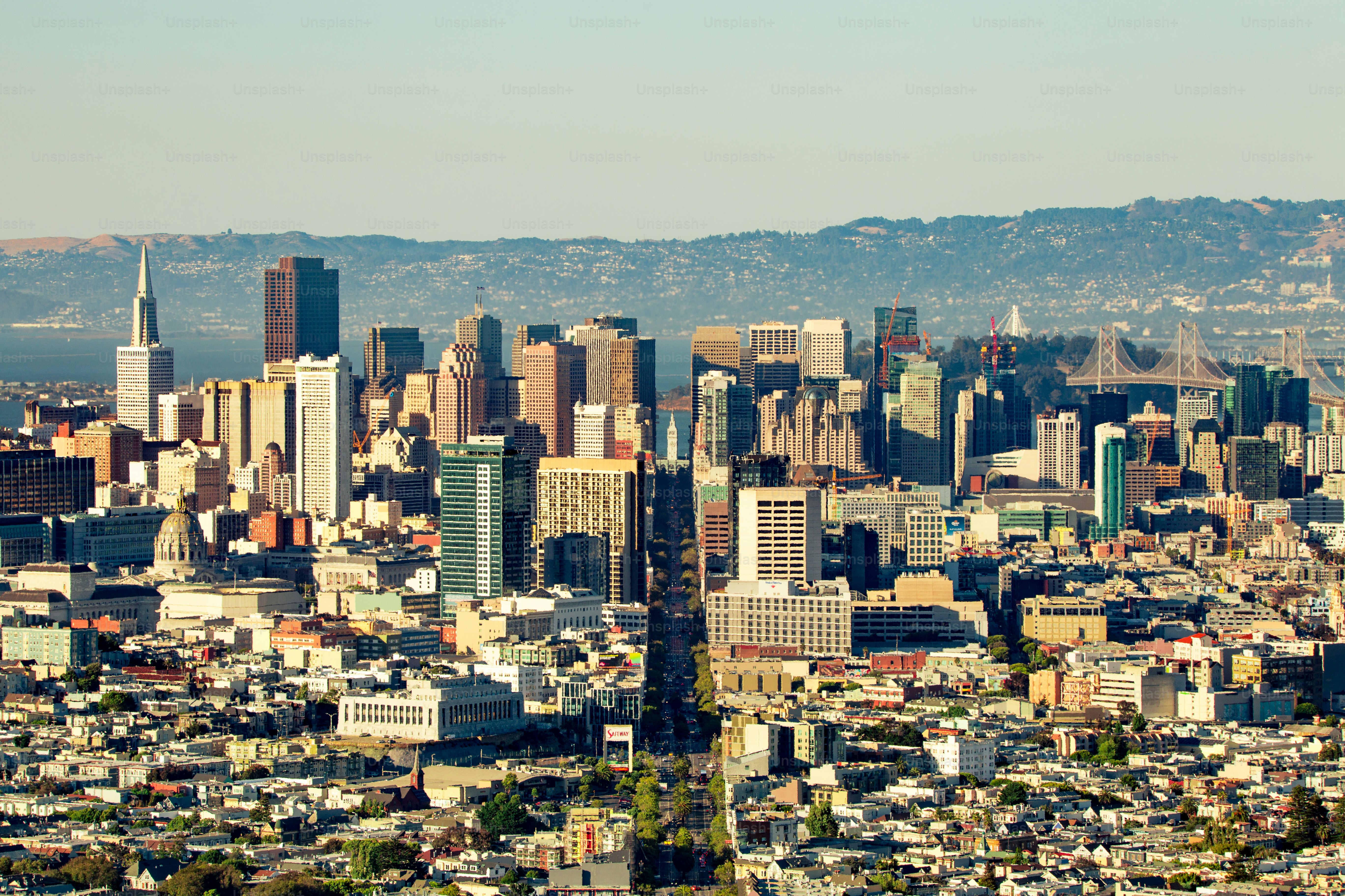 a city with tall buildings