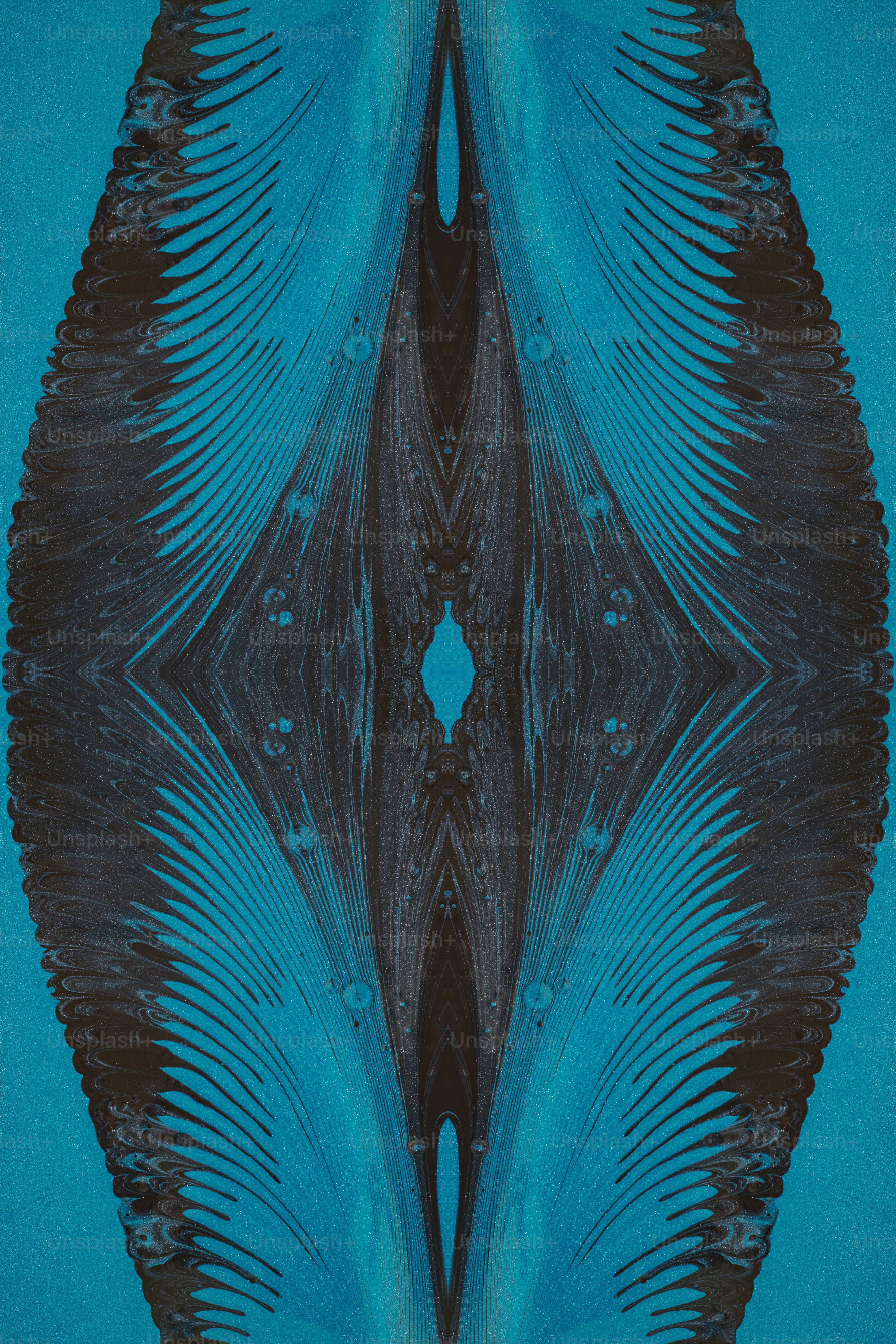 a close-up of a blue fish