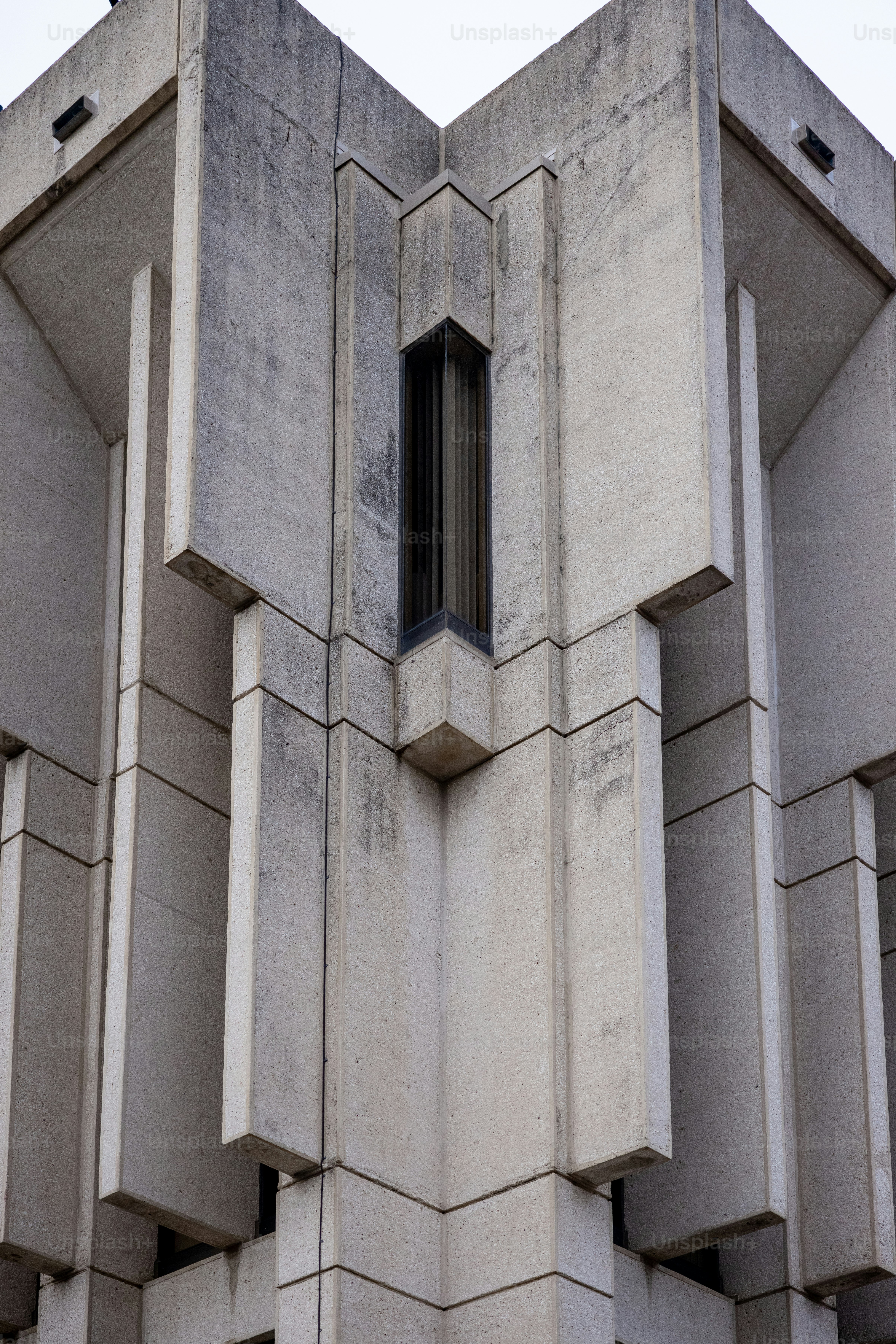 a stone building with windows