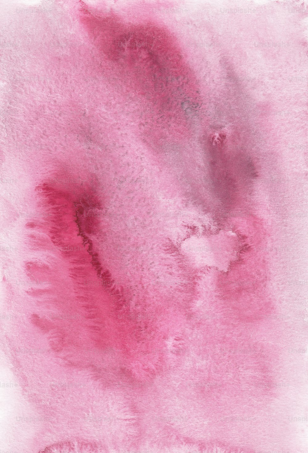 a watercolor painting of a pink substance