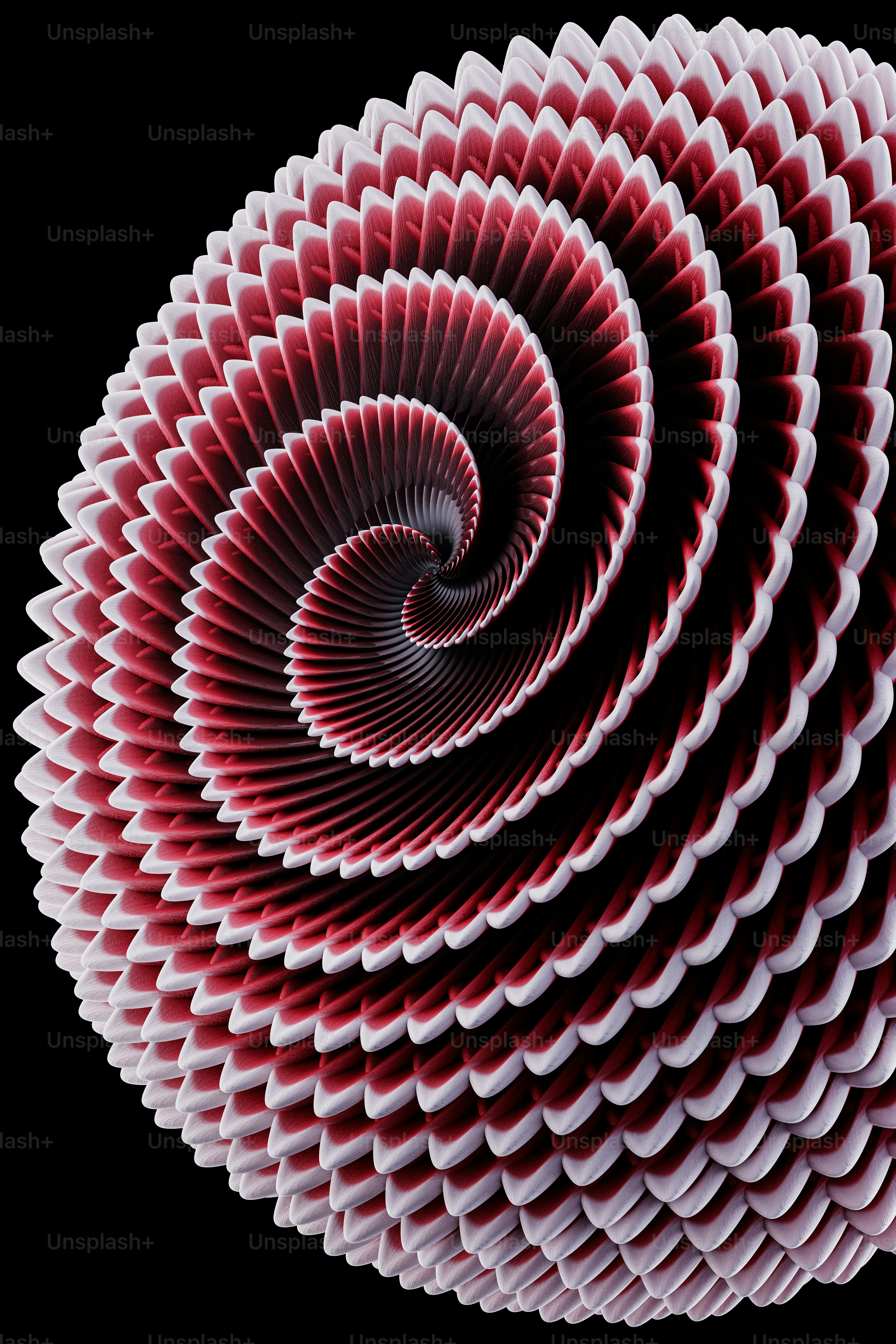 ein rot-weiß gestreiftes Objekt