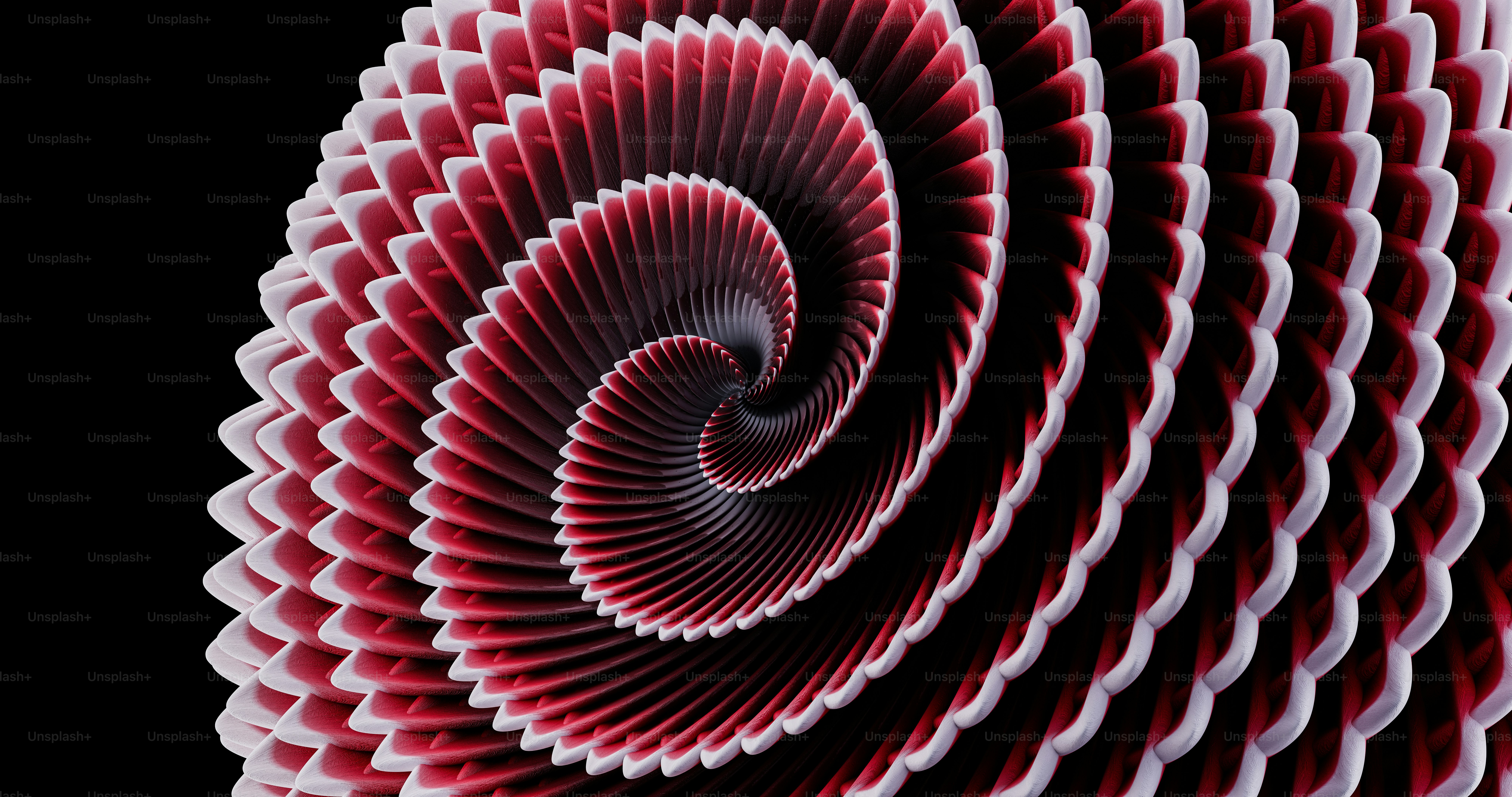 Nahaufnahme eines rot-weiß gestreiften Objekts