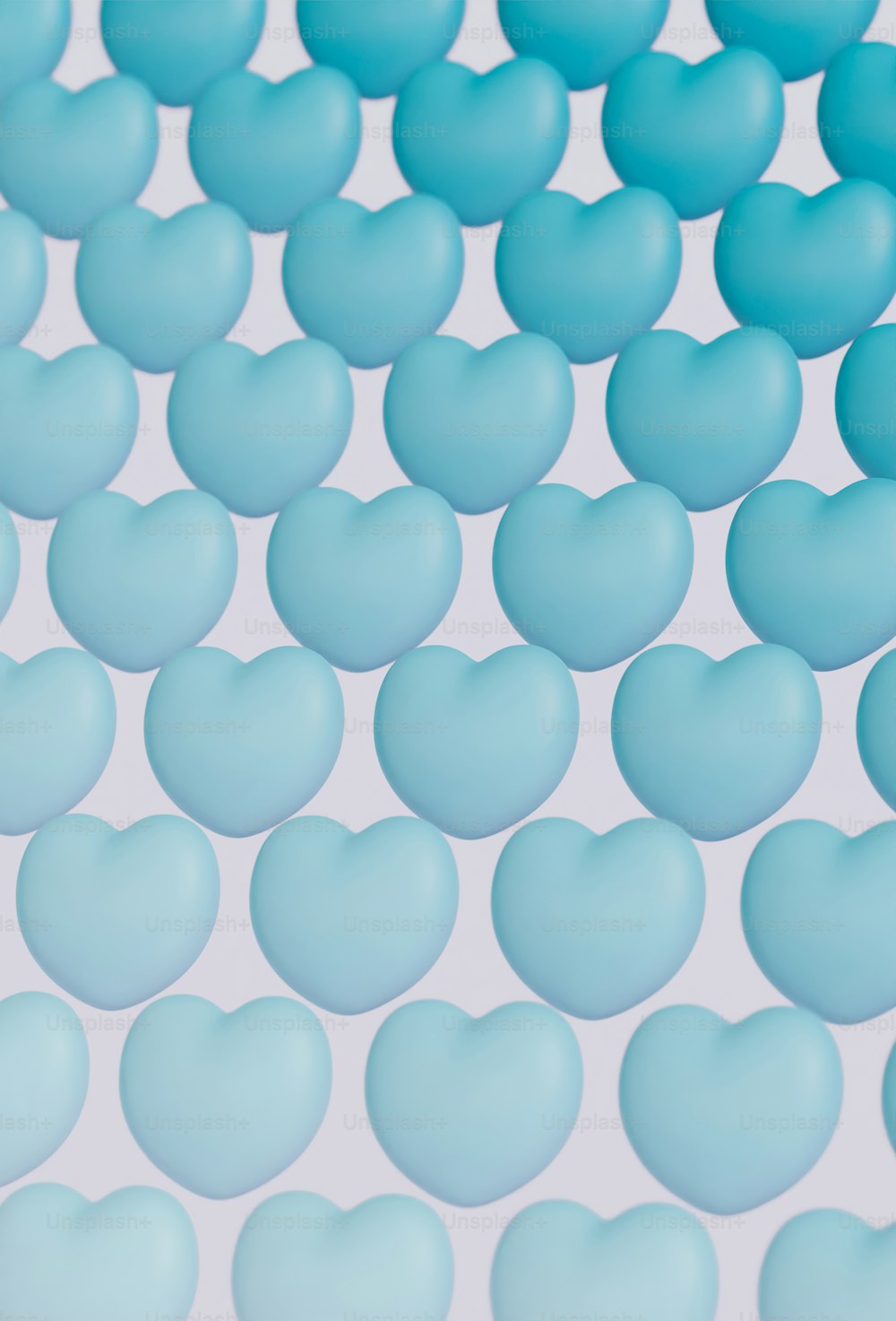 um grupo de bolas azuis