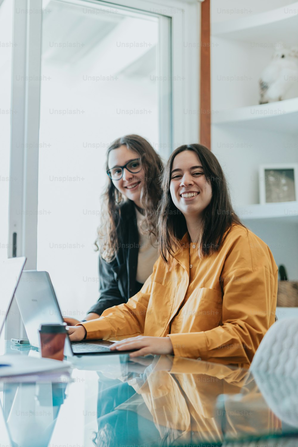 a few women smiling