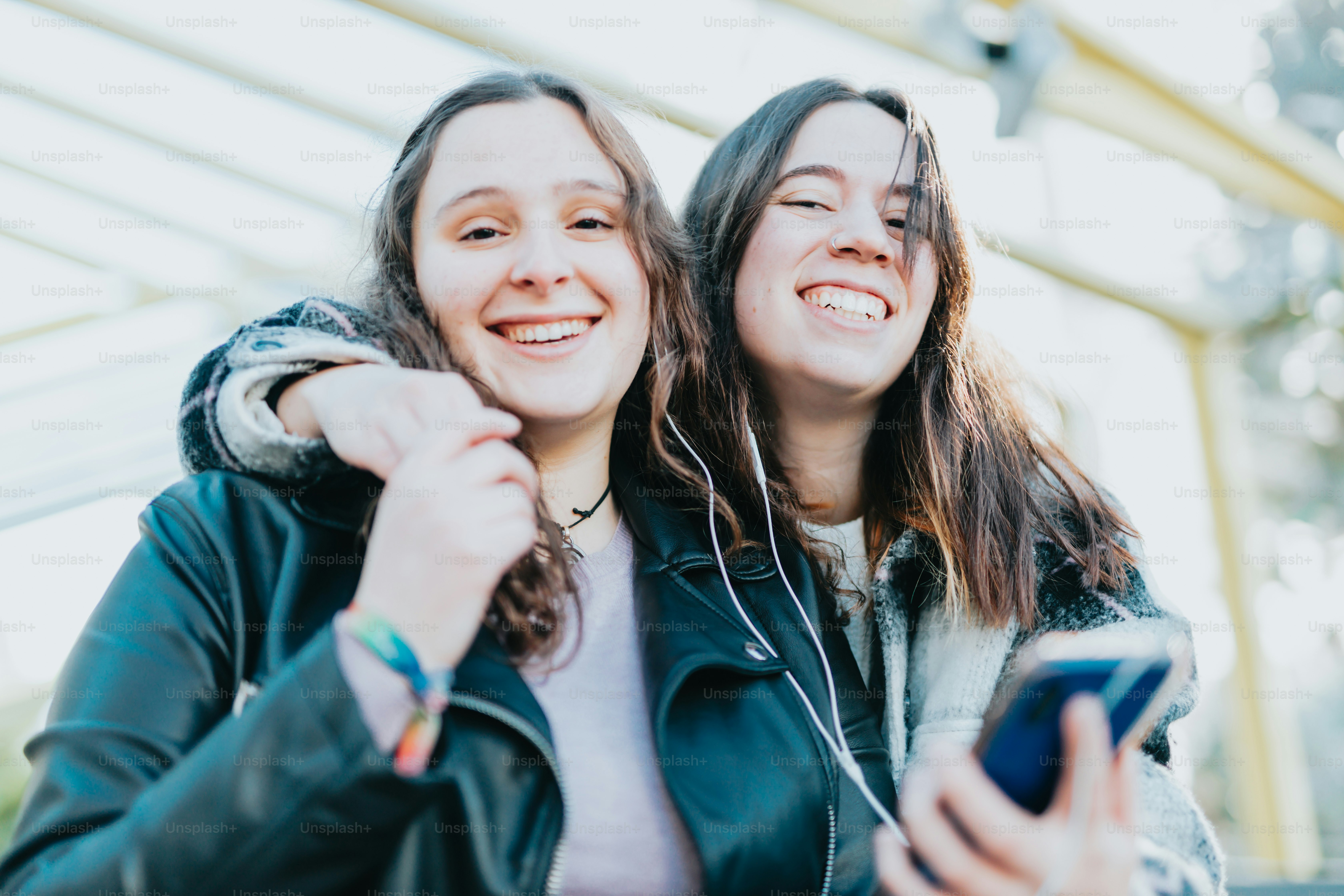 a couple of women smiling