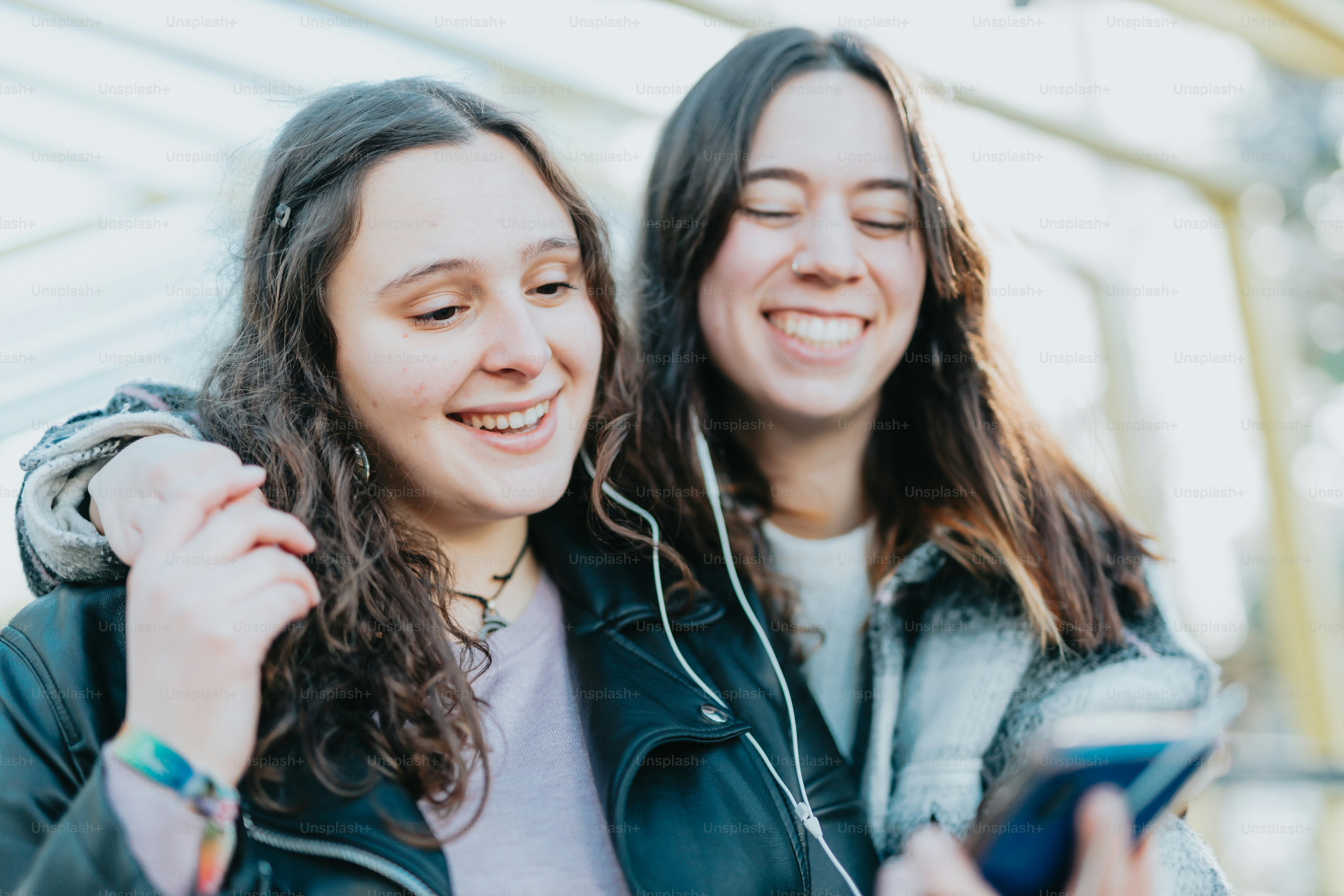 a couple of women smiling
