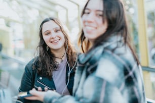 a couple of women smiling