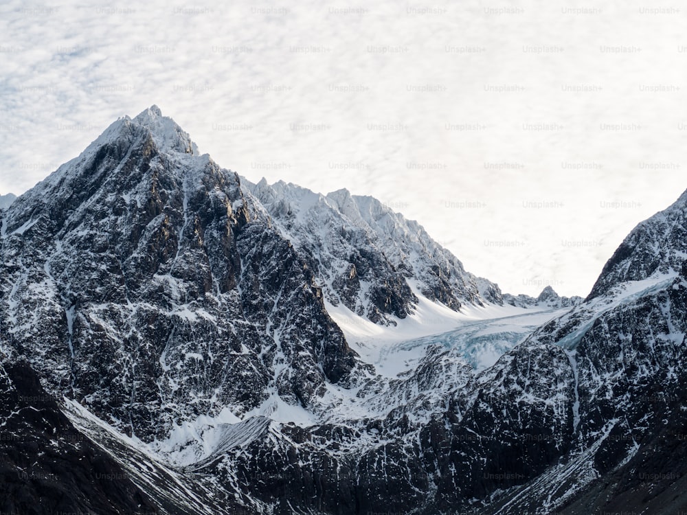 a mountain covered in snow