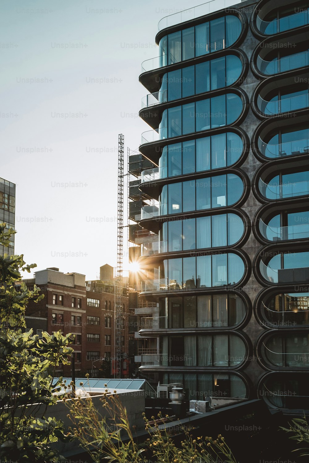 a building with a glass front