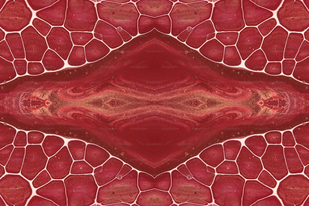 a red and black patterned surface